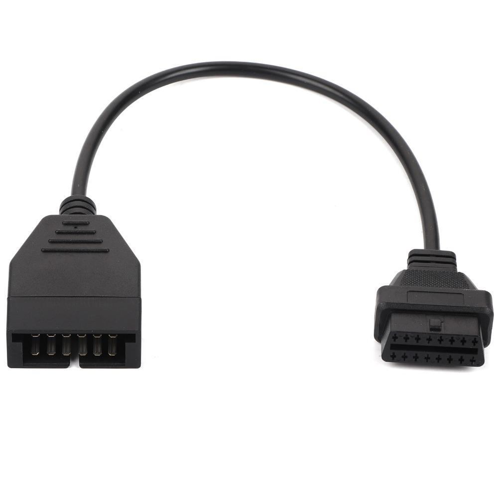 Black OBD1 12 Pin to OBD2 Cable OBDI to OBDII Adaptor Vehicle Inspection