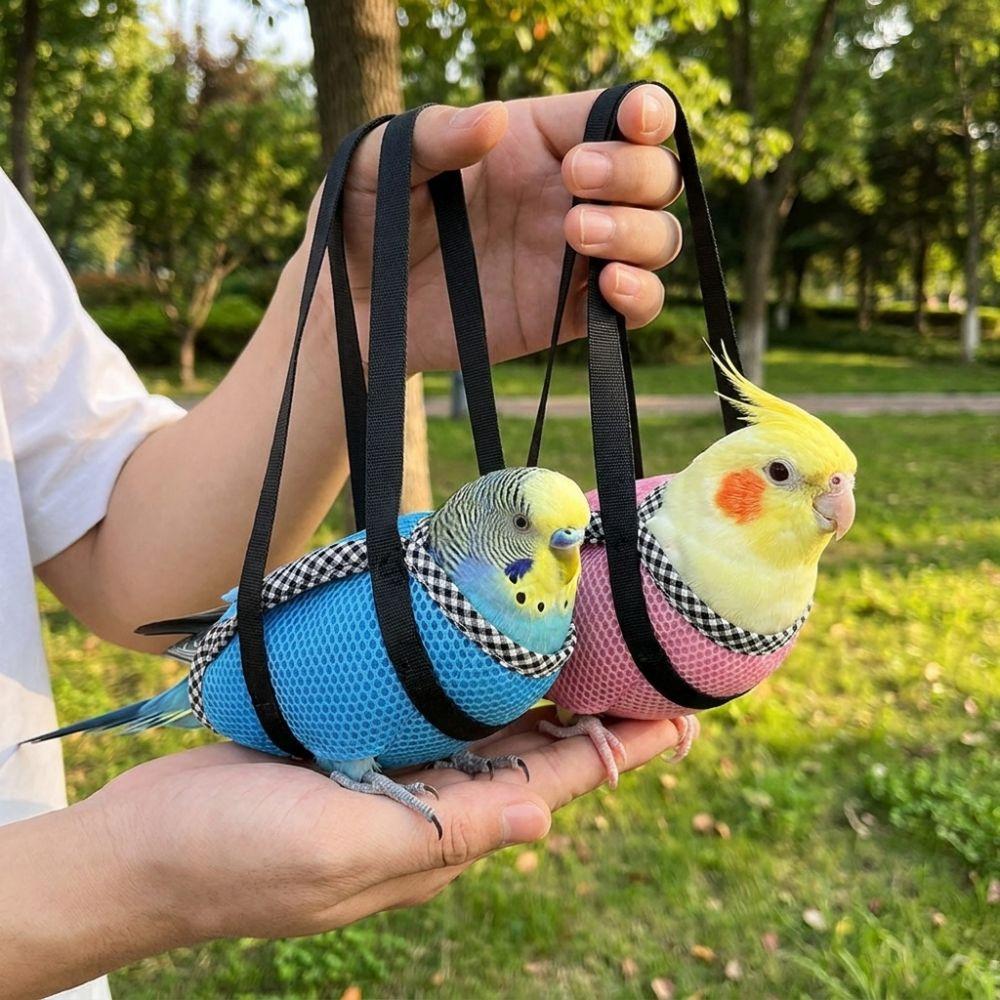 Breathable Mesh Parrot Hand Carrier Bag Portable Parrot Anti Escape Vest Birds Walking