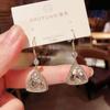 New Fashion Luxury Triangle Design Big Crystal Earrings For Women Female Korean Party Jewelry