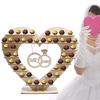 Деревянная подставка для шоколада Mr & Mrs. Подставка для демонстрации конфет в форме сердца. Идеальное украшение для свадьбы.