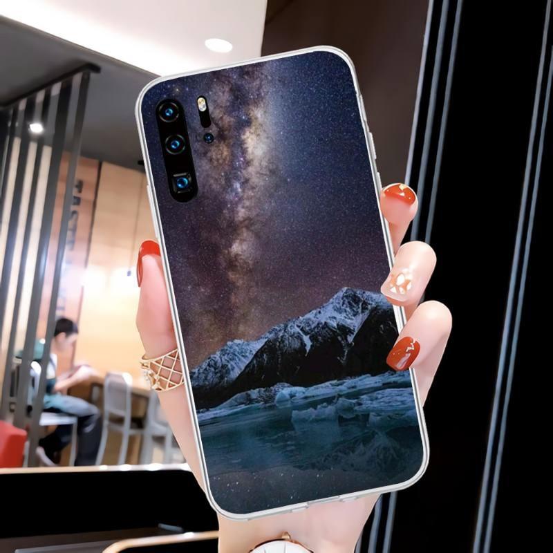 Красивый чехол для телефона Cold Mountain для Huawei P50 P40 P30 Pro Mate 40 30 Pro Nova 8 8i Y7P Honor Прозрачный чехол для телефона