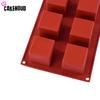 Silicone Mold 8 Holes Small Square 3D Shape Baking DIY Jelly Muffin Mousse Ice-creams Chocolate Tool