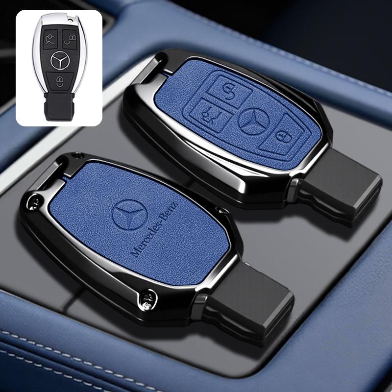 Alloy Car Key Case Cover Protector Holder Shell for Mercedes Benz A B G R Class GLA GLK W176 W204 W251 W463 Keychain Accessories NOQRS1