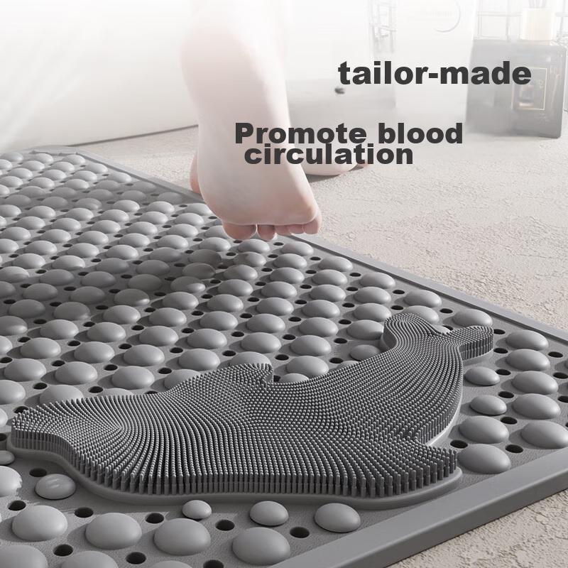 Huaxu Bathroom Non-Slip Mat, Shower Foot Pad, Anti-Fall Floor Mat for Bathroom, Large Massage Foot Pad for Elderly And Pregnant Wome