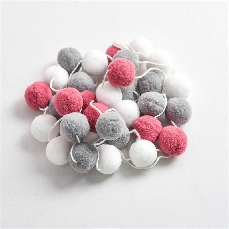 Украшения для комнаты Декоративный меховой шарик Гирлянда Цветная детская комната Дом DIY