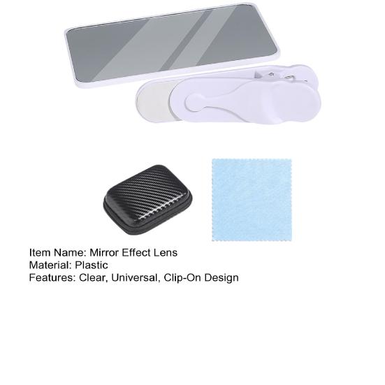 Phone Mirror Reflection Clip Set Mirror Effect Lens Shots Selfie Artifact Reflection Photography Props Kit for Travel Photography Selfies