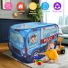 Folding Children's Car Tent House Ambulance Police Car School Bus Engineering Car With Sunroof Play House Boy Girl Game Toys