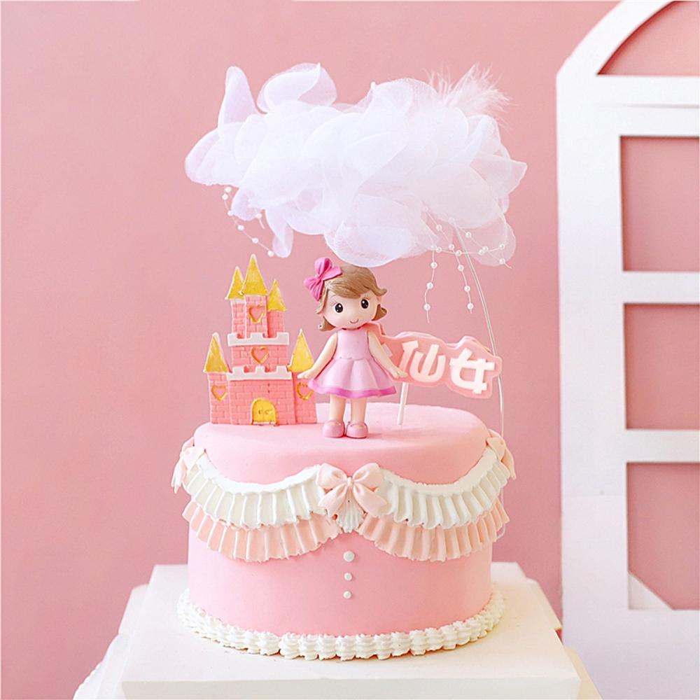 Little Princess Birthday Party Supplies Miniatures Cake Decorating Tools Cake Topper Figurine