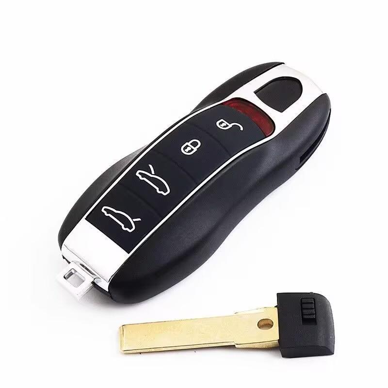 AABKT1 Smart Remote Key Shell Case For Porsche 718 911 Panamera Cayenne 2017 2018 2019 2020 Porsche 3 Button Fob Keyless Key Cover
