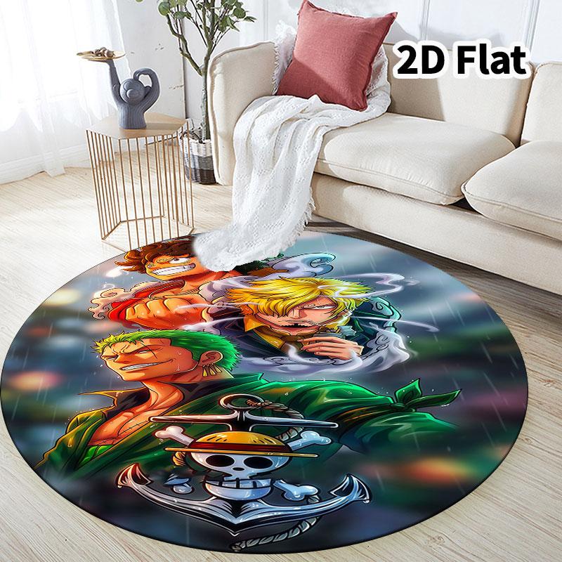 One Piece Round Area Rug Carpet Rug For Living Room Bedroom Sofa Playroom Decor Nonslip Floor Mat