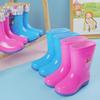 Детские резиновые сапоги средней высоты для мальчиков и девочек — водонепроницаемая обувь для малышей