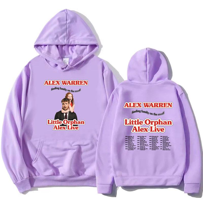 Little Orphan Alex Live  2026 Hoodies Finding Family On The Road ALEX WARREN Sweatshirts Long Sleeve Loose Hooded Pullovers