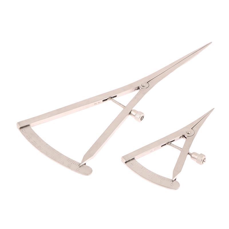 Dental Implant Bone Caliper Dental Crown Gauge Calipers Ruler Curved/Straight Head Dental Surgical Wax Bone Dental Instrument