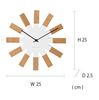 Настенные часы Interform CL-2949WH, Vierko White, Nordic Wood, Ш25 x В25 x Г2,5 см, Плавный ход