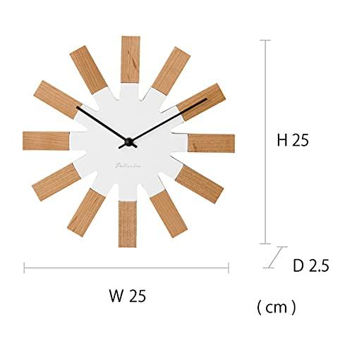 Настенные часы Interform CL-2949WH, Vierko White, Nordic Wood, Ш25 x В25 x Г2,5 см, Плавный ход
