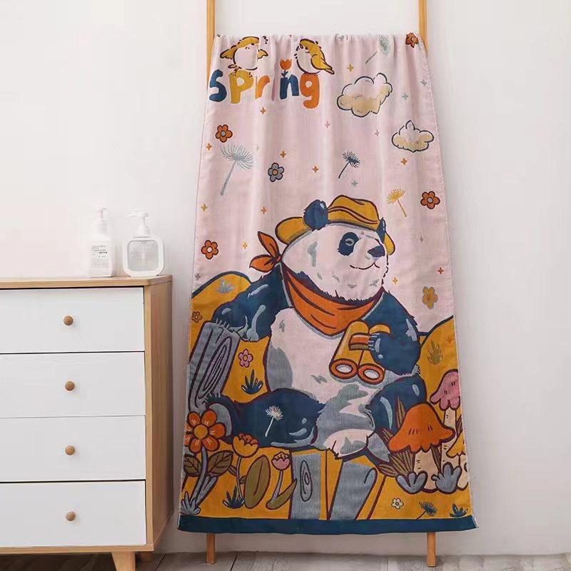 Home Beach Towel 80X160cm Bath Towel Pure Cotton Gauze Towel Men and Women Soft Quick-drying Bath Towel Large Towel Wrap
