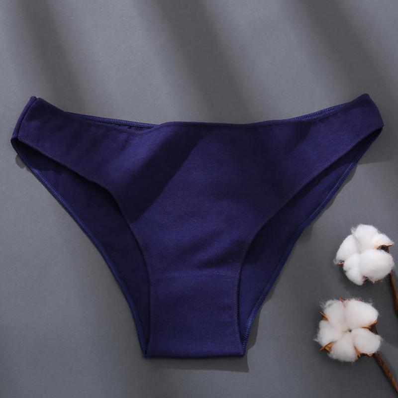 FINETOO M-2XL Cotton Panties for Women Sexy Low Waist Briefs Female Breathable Underwear Girl Intimates Lingerie Solid Color New