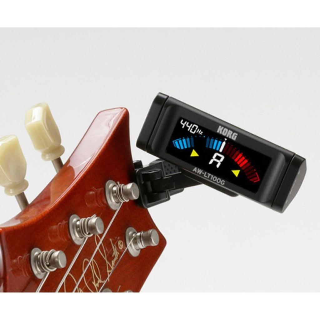KORG 100 часов непрерывной работы гитарного тюнера Высокая точность центов Цветной дисплей Настройка стробоскопа 1 батарейка типа ААА Легкий и компактный