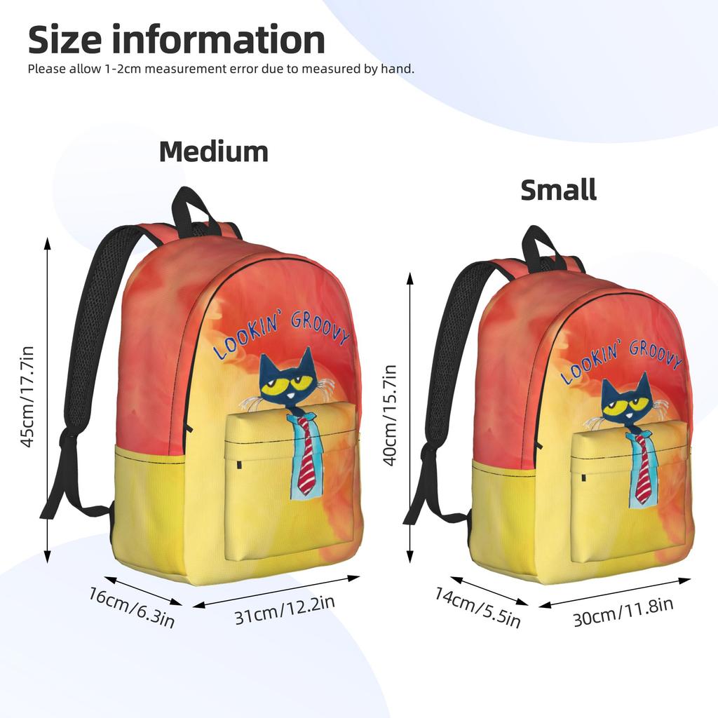 Пит Кот Повседневный Рюкзак Подарок Студент Работа Крутой Daypack для Мужчин Женщин Колледжа Холщовые Сумки
