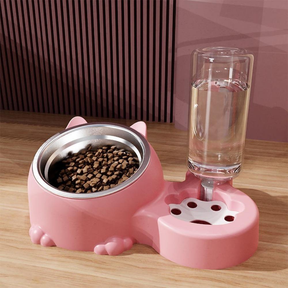 Large Capacity Automatic Pet Feeder Neck Protection Pet Food Bowl for Cats Dogs