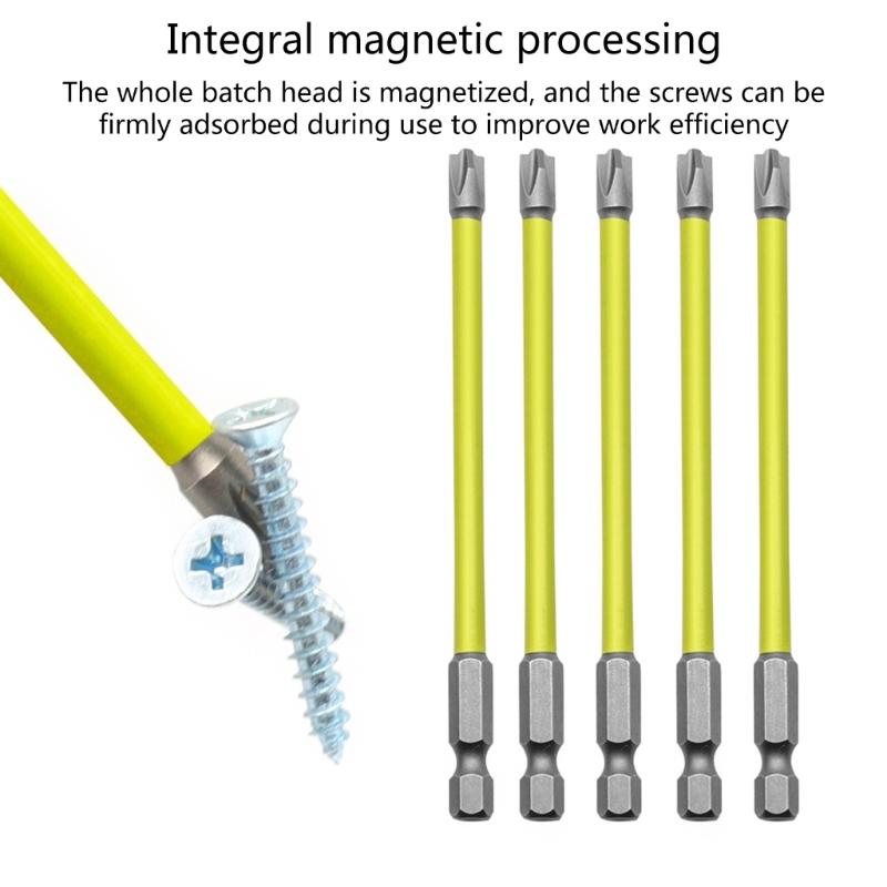 5Pcs Magnetic Special Cross Head Screwdriver Bit Nutdrivers Set FPH2 for Electrician Screw Driver Bit 65mm 110mm