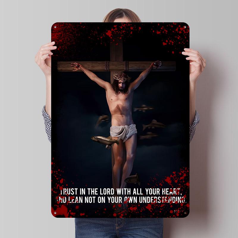 Christ Art Quotes Metal Poster Customized Wall Art Retro Vintage Tinplate Signs for Man Cave Modern Home Decoration Luxury
