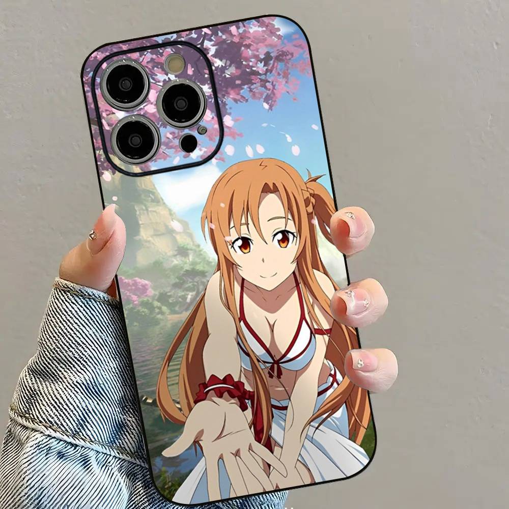 Чехол для телефона ANIME Sword Art Online для iPhone 16 15 14 13 12 11 PRO MAX PLUS Mini TPU Мягкий, приятный для кожи чехол