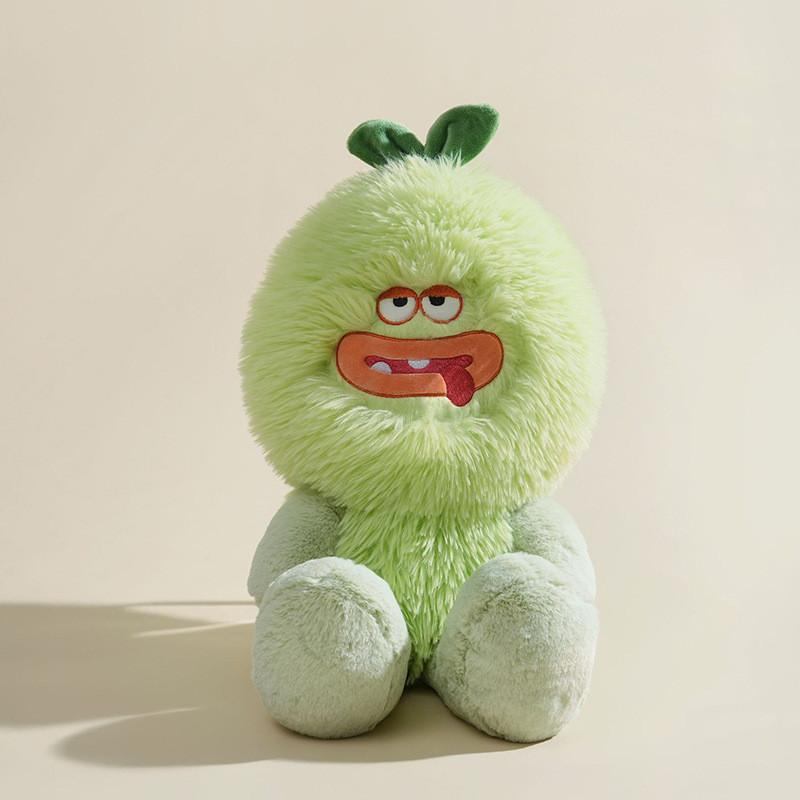 Plush Soft Monster Peach Fruit Toy With Pp Cotton For Bedroom Decor And Gifts