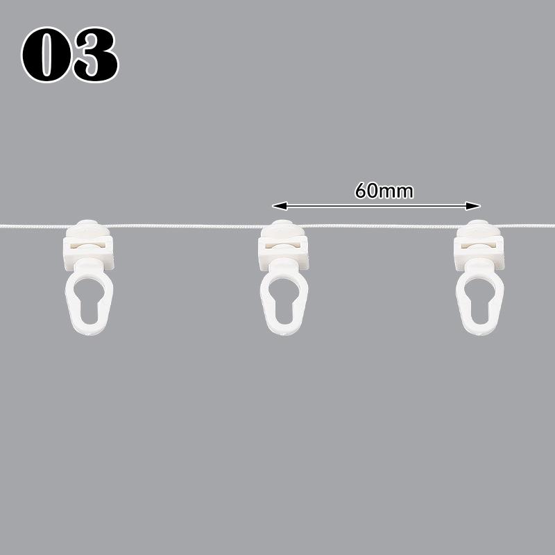 2M бесшумный ролик для карниза для штор S-образной волны, расстояние между направляющими 60 мм, направляющая для штор S-образной волны, аксессуары для карниза