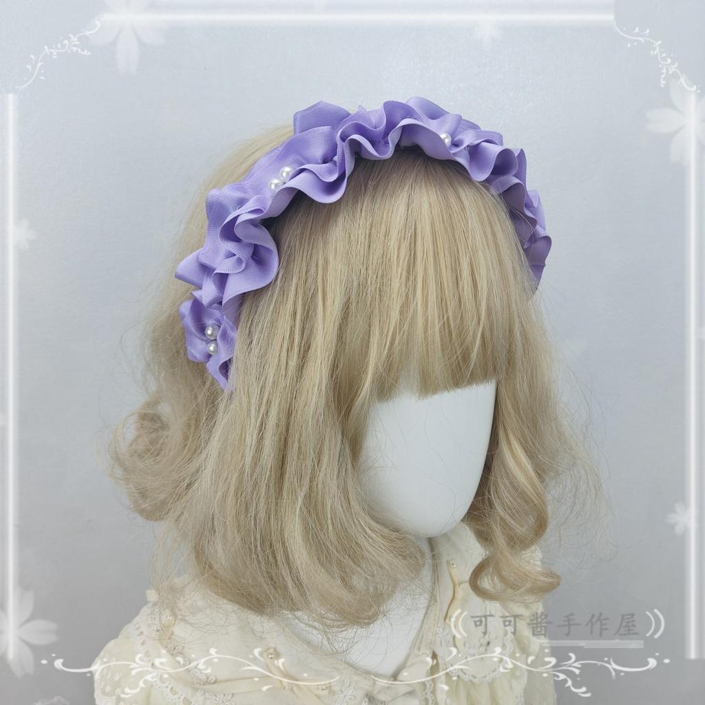 Handmade Doll Pearl Headband French Retro Headband Lolita Hair Accessories Headband