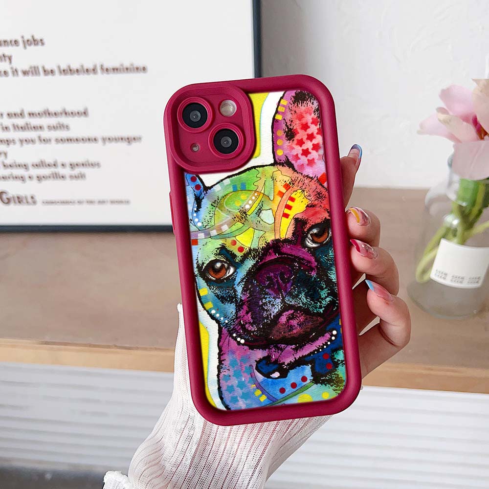 Чехол для телефона с лестницей Sky Eye для iPhone 15 14 13 12 11 Pro Max Samsung A15 A25 A24 A54 A14 Huawei Honor 90 Angel Eye Мягкий чехол A44 Французский бульдог