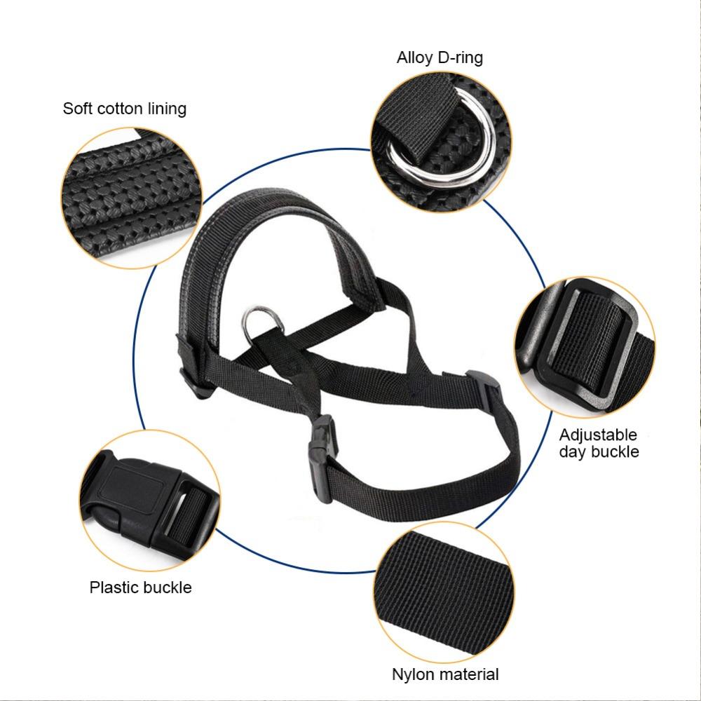 Safe Soft Anti Barking Adjustable Gentle for Small Large Dogs Collar Muzzle Dog Muzzle Halter Leash Pet Mouth Mask