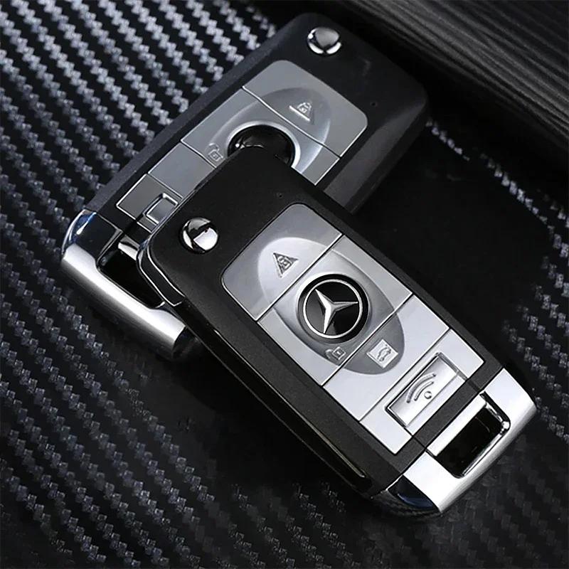 14MM Car Decorative Accessories Auto Key Decals Stickers For Mercedes Benz AMG W203 W206 W220 W205 W211 W177 W204 W213 W214 W168 ACDFJ1