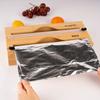 1pc Bamboo 2 In 1 Foil and Plastic Wrap Storage Box, Plastic Wrap Dispenser, Cling Film Storage Box, Household Storage Organizer