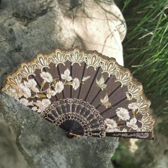 Ручной веер в винтажном стиле, яркий цвет, изысканный узор, тонкая работа, ультралегкий, тканевый, ретро, китайский стиль, складной веер, реквизит для фотографии