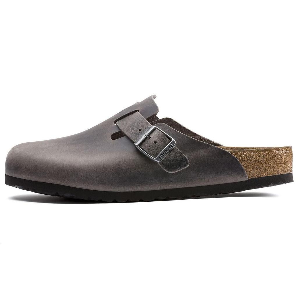 Бостон Birkenstock с мягкой стелькой из промасленной кожи 'Iron' 1013255