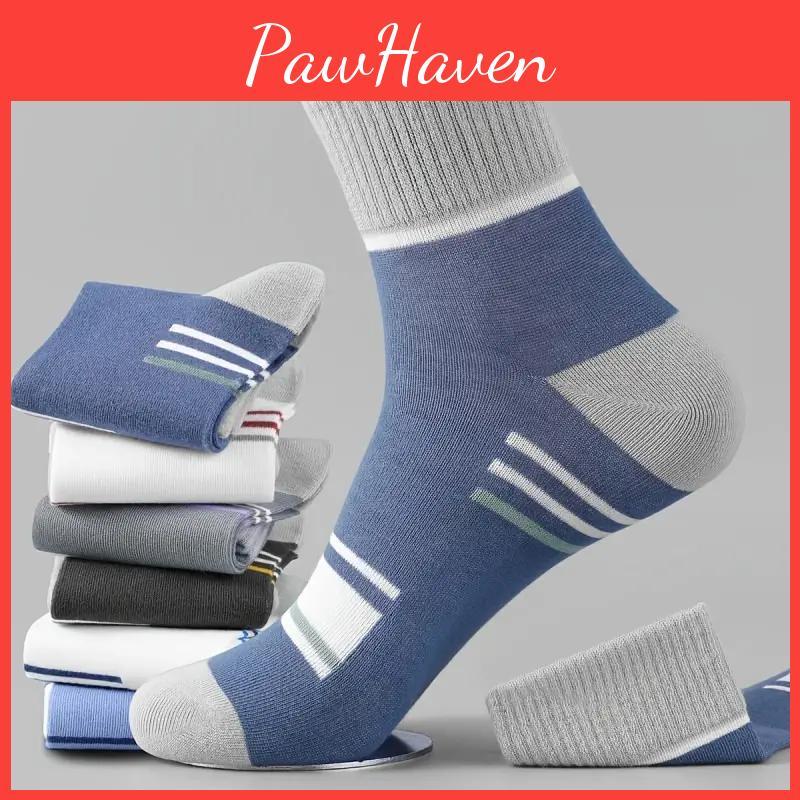 Pairs 5pairs Midcalf Sports Mens Socks Striped Breathable Cotton Socks Casual Socks Lot