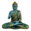 Resin Meditating Buddha Showpiece | Home Decor | Idol Statue Figurine Murti | Tibetan Buddhist Statue - 14.5 Inches Height