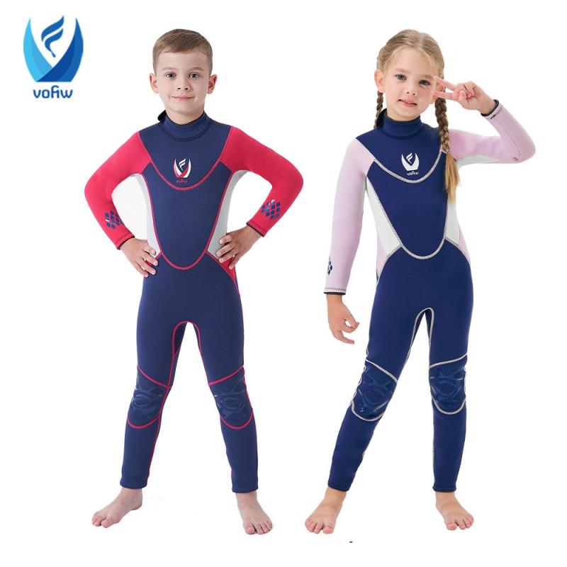 3mm Neoprene Kids Wetsuit Full Body Long Sleeve Surfing Diving Swimming Warmth UV Protection