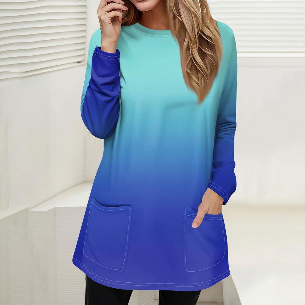 Женская толстовка, пуловер, спортивная одежда, карман, принт, повседневный топ с круглым вырезом и длинными рукавами