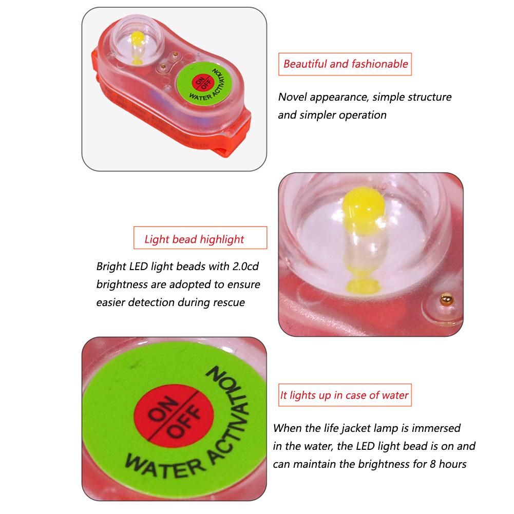 Светодиодный литиевый сигнальный жилет для серфинга, самосветящийся спасательный жилет, предупреждающий фонарь для плавания, привлекающий аварийные огни