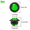 Fuleem 100PCS Mini 12V 3/4 Inch Mount Green Light 3SMD LED Bullet Marker Lights Side Led Marker For Truck SUV ATV Waterproof