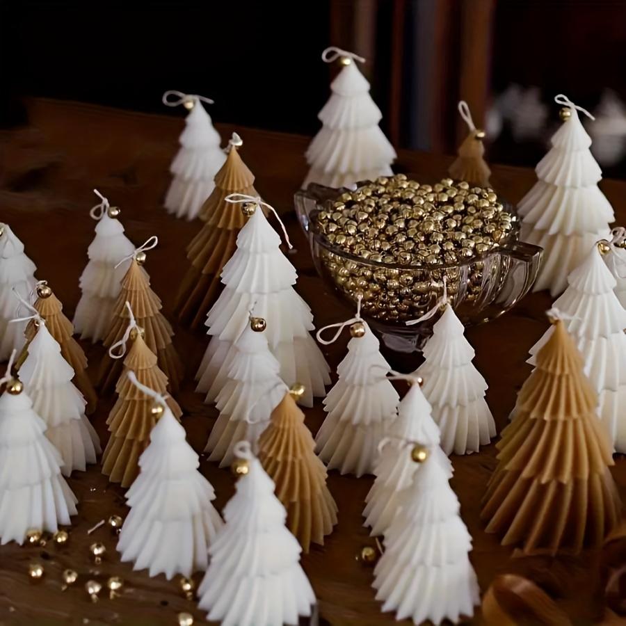 Christmas Tree Shaped Silicone Mold, Handmade Diy Candle Gypsum Cement, Holiday Decoration Production Mold