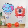 1pc Children's Basketball Stand Sports Toys Basketball Hoop Kit Cartoon Creative Animals Children's Hanging Portable