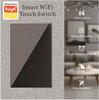 1 Gang Live Line Smart Life ABS WiFi US Type Touch Wall Panel Switch 220V 10A with Voice Control IP20