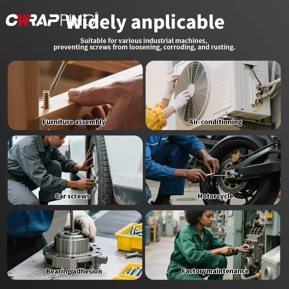Высокопрочный фиксатор резьбы Thread Interlock 243 большой емкости Используется для фиксации резьбы M6-M20 и герметизации для дома, автомобиля, инструмента
