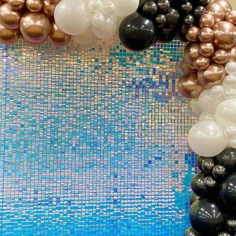 Square Sequin Shimmer Wall Backdrop Panels Glitter Bling Photo Background Backdrop for Birthday Wedding Decoration