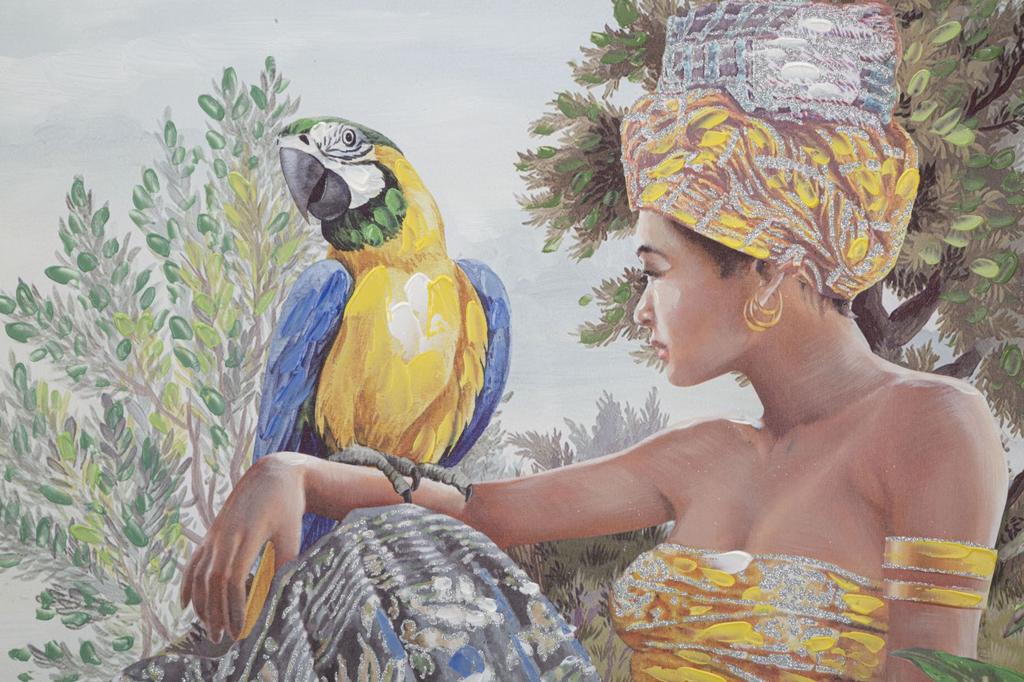 Handmade Wall Painting Kenda Orizzontal Cm 120X3X90