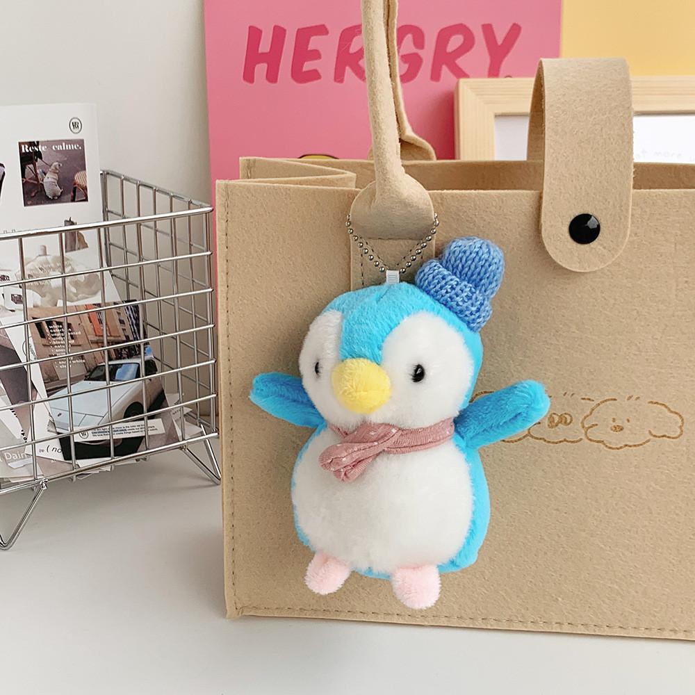 Charming New Little Penguin Plush Toy Keyring Fluffy Bag Accessory Perfect Gift