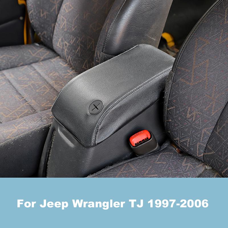 Защитный кожаный чехол на подлокотник с защитой от царапин для Jeep Wrangler TJ 1997-2006 Аксессуары для салона автомобиля